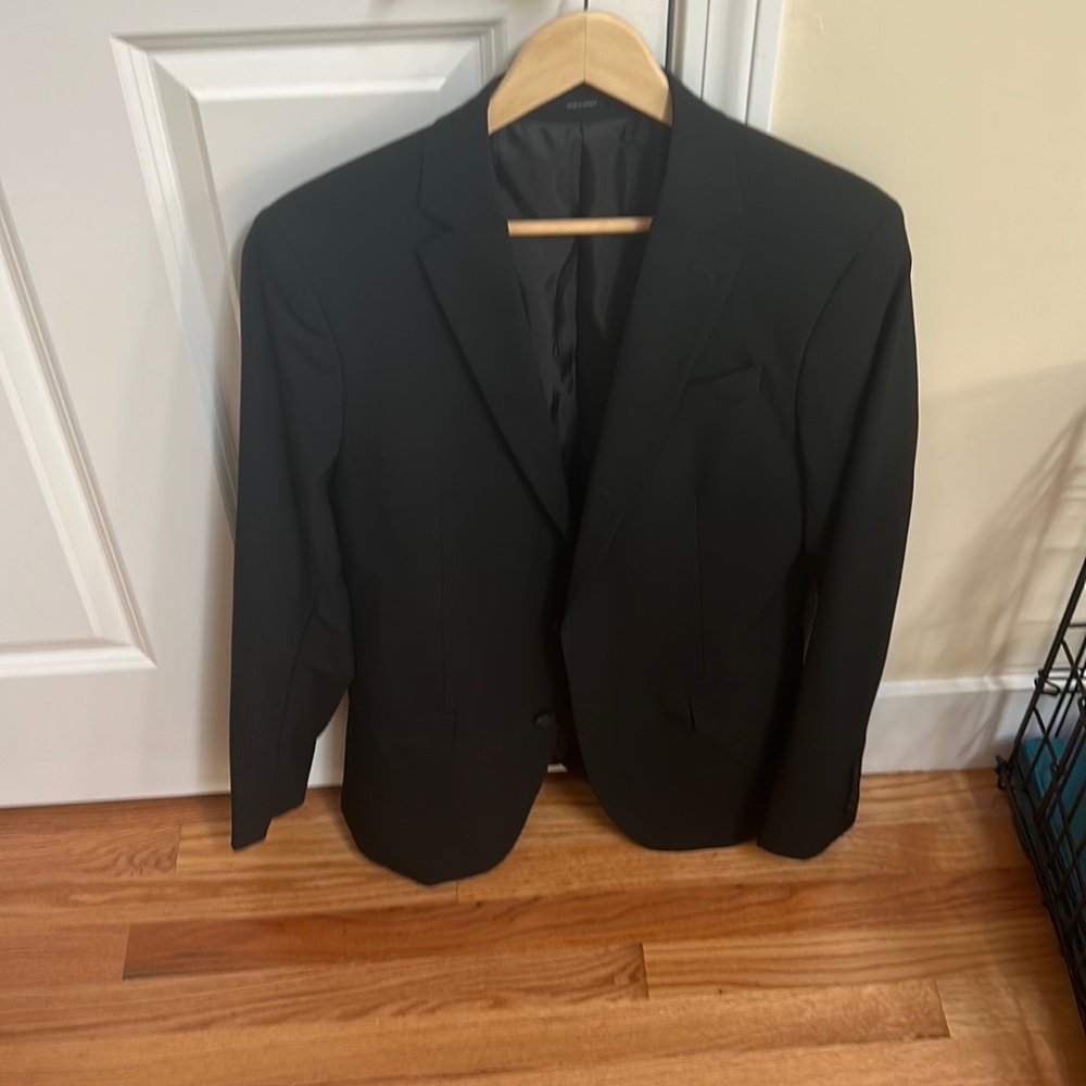 38 long Black suit separate super slim fit